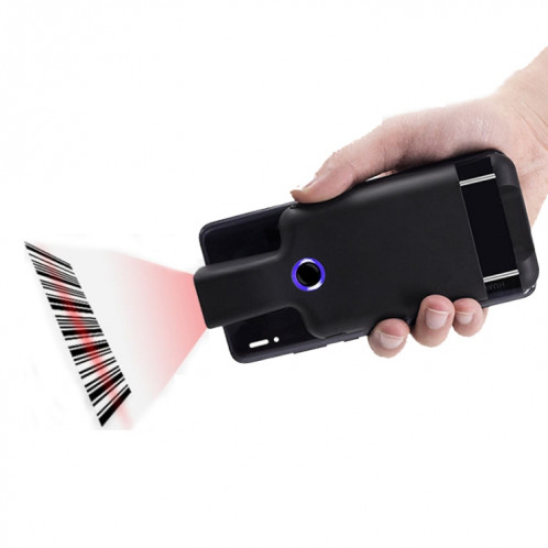 Scanner de codes-barres Bluetooth HC101D 2D, lecteur de codes-barres sans fil avec clip arrière pour téléphone, spécifications : côté SH28021906-08